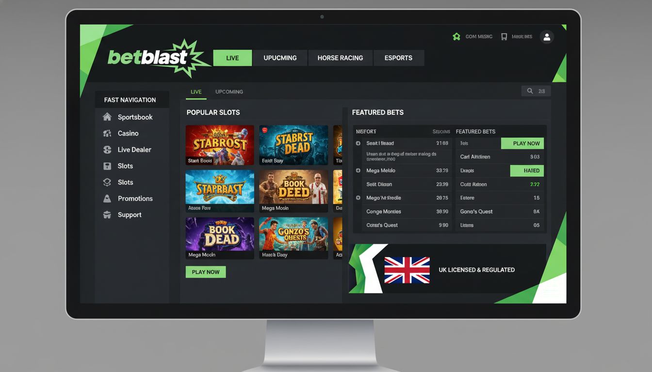 A clean and fast casino interface reflecting Betblast’s unique sportsbook-style layout.